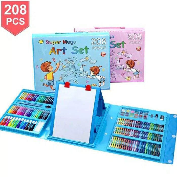 Crayon Set 208pcs / Krayon Mewarnai Anak 208pcs / Pensil Warna Set 208pcs