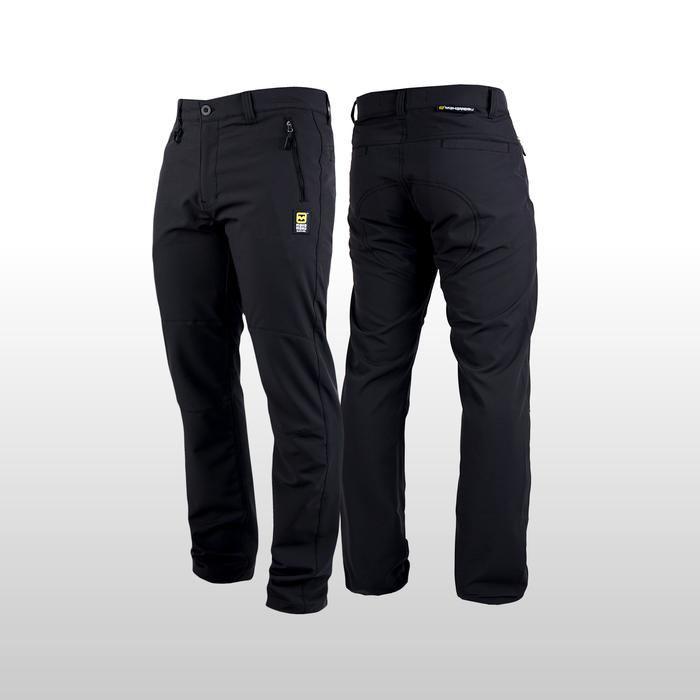 Mahameru Celana Panjang Gunung Stretch Pria Slim Fit Formal Kerja Hitam Katun C02-08