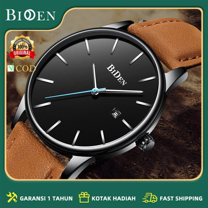 Biden Jam Tangan Pria Santai Mode Bisnis Anti Air Kuarsa Jam Tangan Cowok Watches Pasti Ori