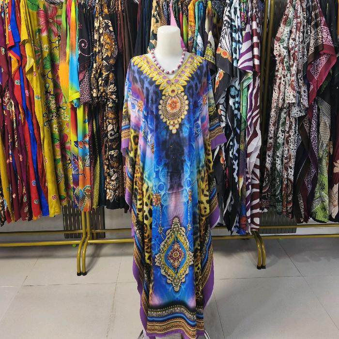 Kaftan Sutra India Bahan Katun Silk By Arrhuma