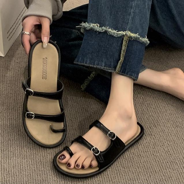 [Milady]  Sandal Shoes Wanita Sandal Musim Panas Busur Berlian Sandal my feet Sandal Cewek Terbar