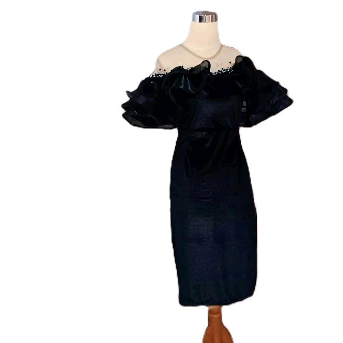 dress pesta dress formal gaun pesta dress nyanyi baju penyanyi baju singer Wanita Kondangan Natal Mi