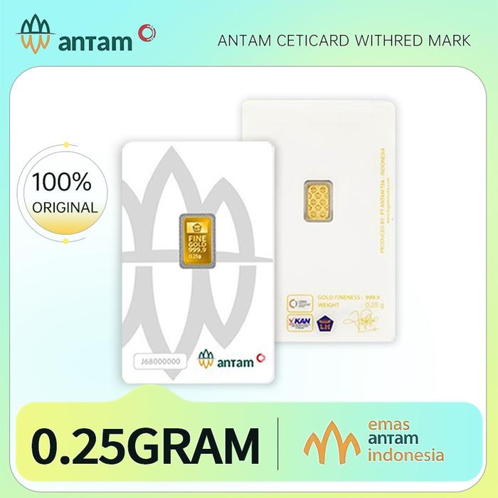 Antam 0.25 gr Certicard / Logam Mulia 0.25 Gram Antam 2026