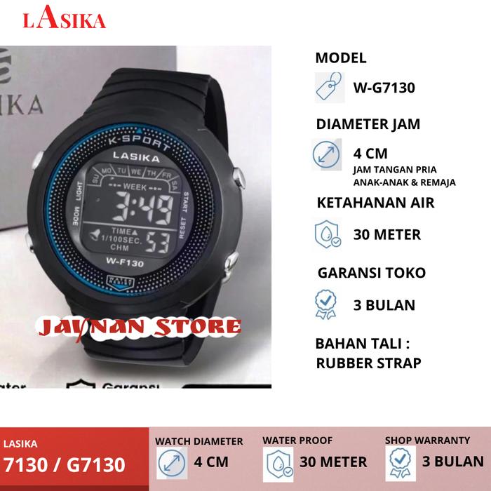 DI JUAL JAM TANGAN ANAK COWOK TK/SD LASIKA G7130B/7130/W-G7130B TAHAN AIR JAMINAN ORIGINAL LASIKA