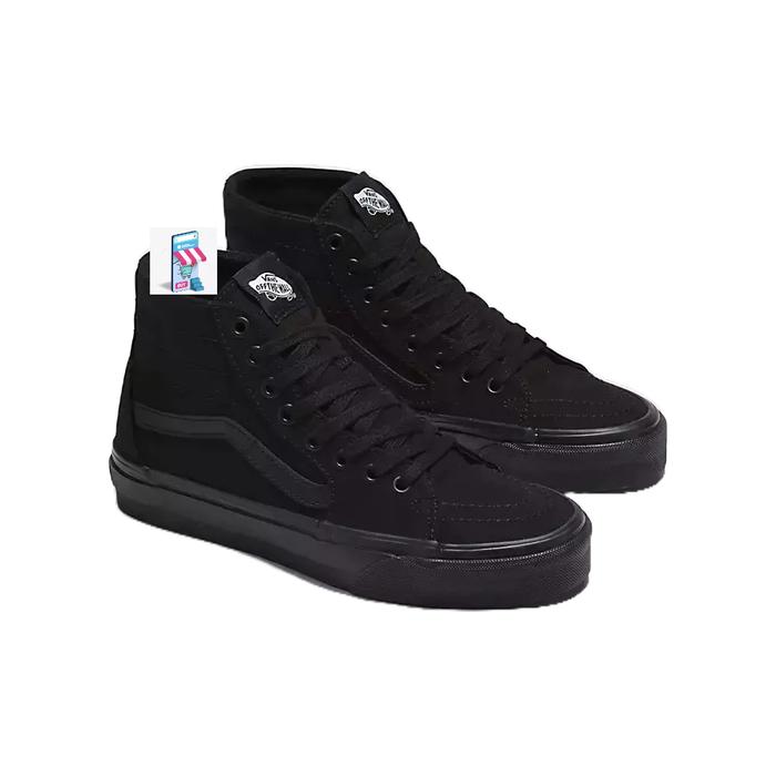 SEPATU SNEAKERS PRIA KASUAL SK8 HIGH FULL BLACK NBIB KASUAL SEPATU WANITA HITAM POLOS MOTIF SK8 TING