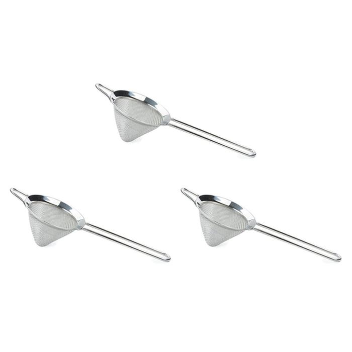 3X Cocktail Fine Strainer Stainless Steel Conical Mesh Strainer