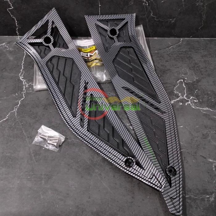 BORDES KARPET PIJAKAN KAKI AEROX 155 CARBON NEMO FLOORBOARD PIJAKAN KAKI AEROX 155 2017-2020 OLD