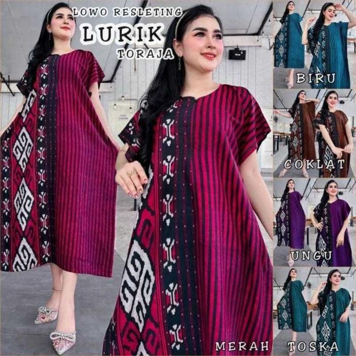 DASTER LOWO JUMBO LURIK DASTER VIRAL BAJU TIDUR NYAMAN DRESS WANITA MURAH ADEM BATIK PEKALONGAN KELE