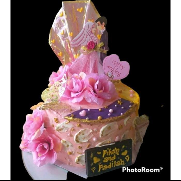 Topper Pengantin, Hiasan Pengantin, Boneka Pengantin, Happy Wedding