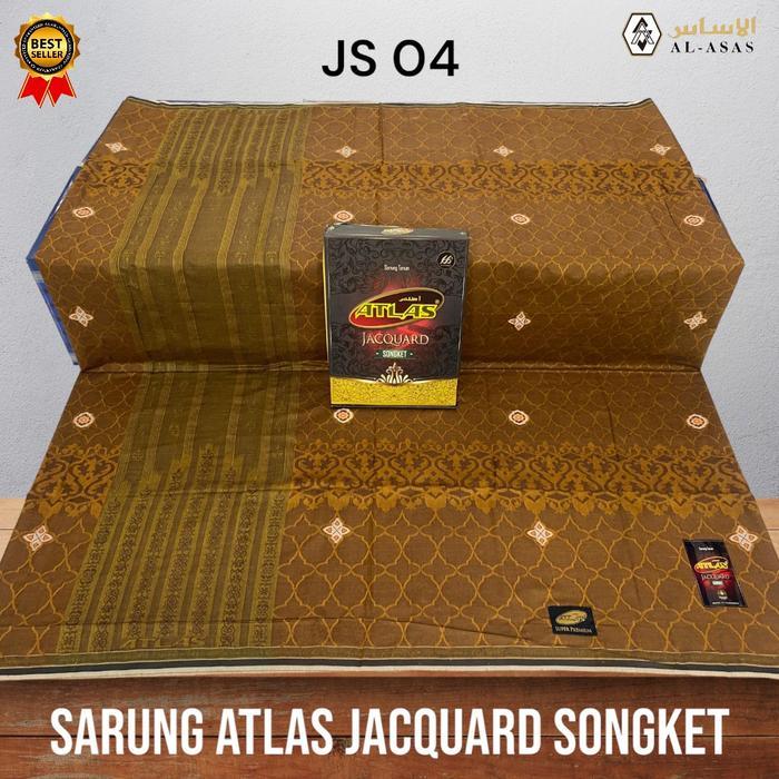 Al Asas Sarung Atlas Jaquard Songket Gold
