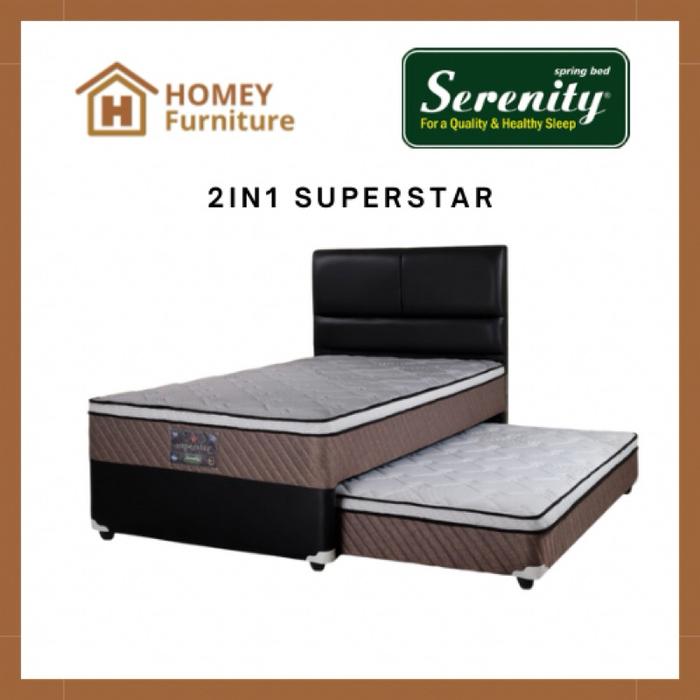 NEW PRODUK Kasur Springbed 2in1 Serenity Superstar 100x200 & 120x200