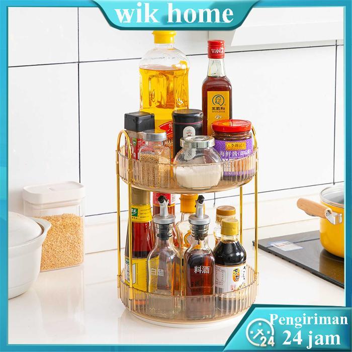 ()Rak Bumbu Dapur Rak Botol Bumbu Rak Meja Makan Serbaguna Rak Bumbu 3 Susun Rak Penyimpanan Dapur R