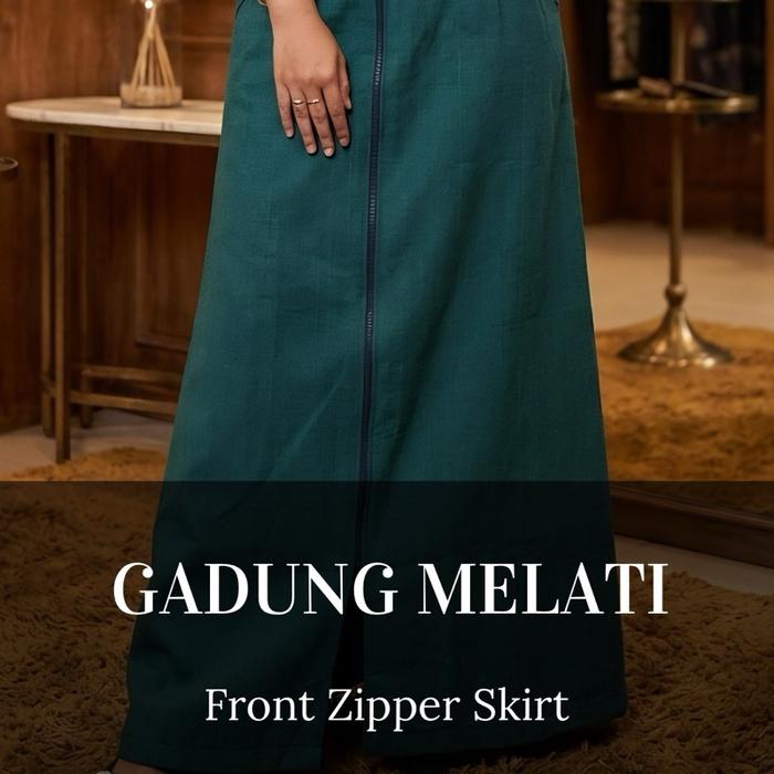 Gadung Melati Front Zipper Skirt (Rok Wastra)- Rok dengan Resleting Depan untuk Tampilan Elegan dan