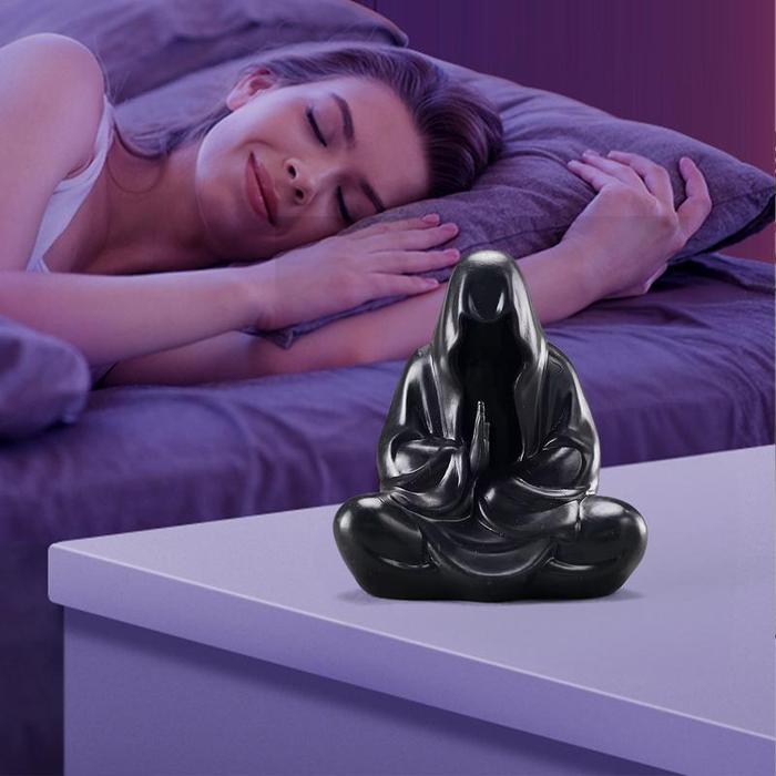 Man In Black Sculpture Gothic Model Figure Sculpture No Phase Buddha Desktop Decoration Meditating F