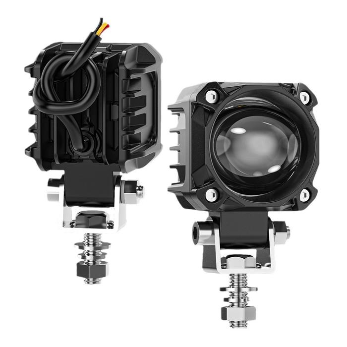 Motorcycle electric vehicle spotlight led external lens white yellow waterproof motorcycle light bat