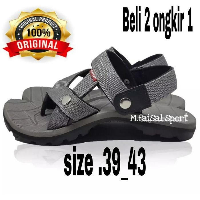 Sandal Gunung Pria Wanita Sandal Eiger Led Sendal Jepit Karet | COD