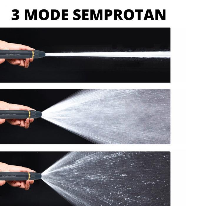 AMINI Selang Air Cuci Motor 15 Meter Sepaket Selang Anti Lumut Semprot Nozzle Lengkap Dengan Konekto