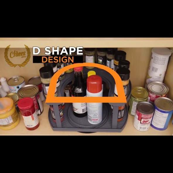 Rak Bumbu Dapur Tingkat / Rak Putar / Rak Putar Kosmetik