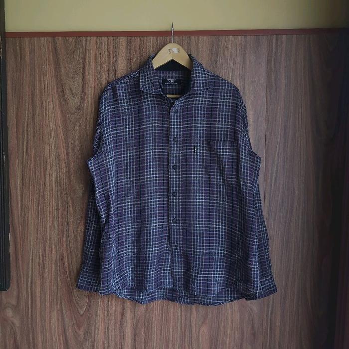 Kemeja Flannel Lengan Panjang Play Boy Official Tag L fits XL Second Original