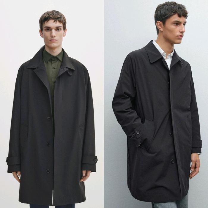 MASSIMO DUTTI JAKET PRIA OVERSIZE HITAM BARU ASLI ORIGINAL