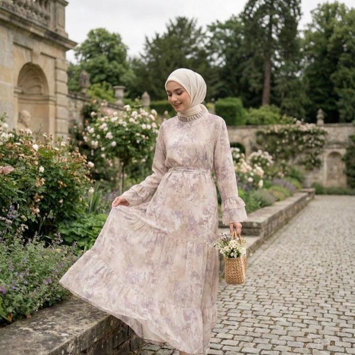 Lumina Official - ALANA PREMIUM DRESS | Dress Gamis Luxury Motif Gamis by Muslimah | Gamis Dress Pre