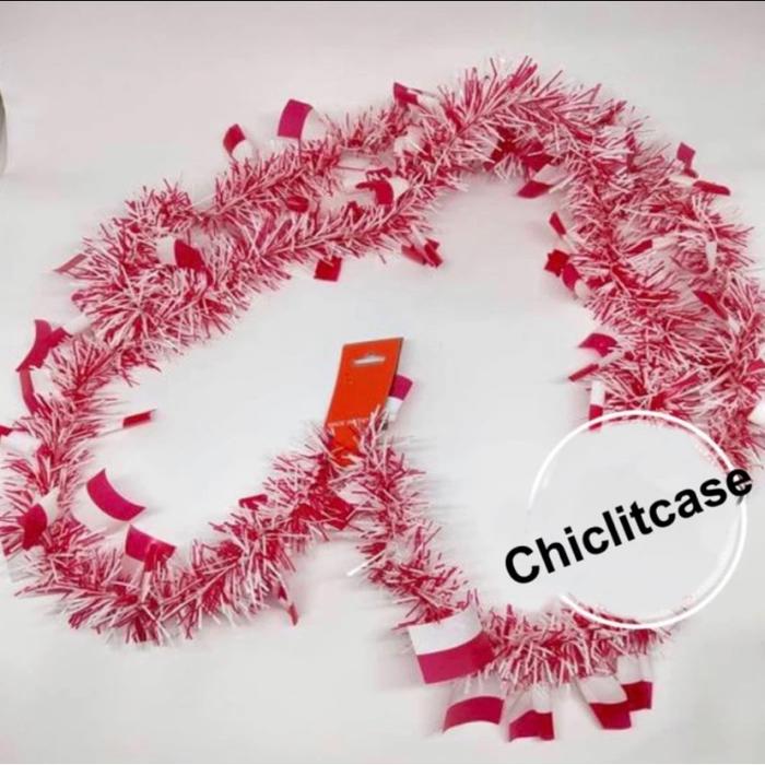 Slinger Tinsel merah putih/slinger kemerdekaan/slinger tinsel 17 agustus/dirgahayu HUT RI//slinger b
