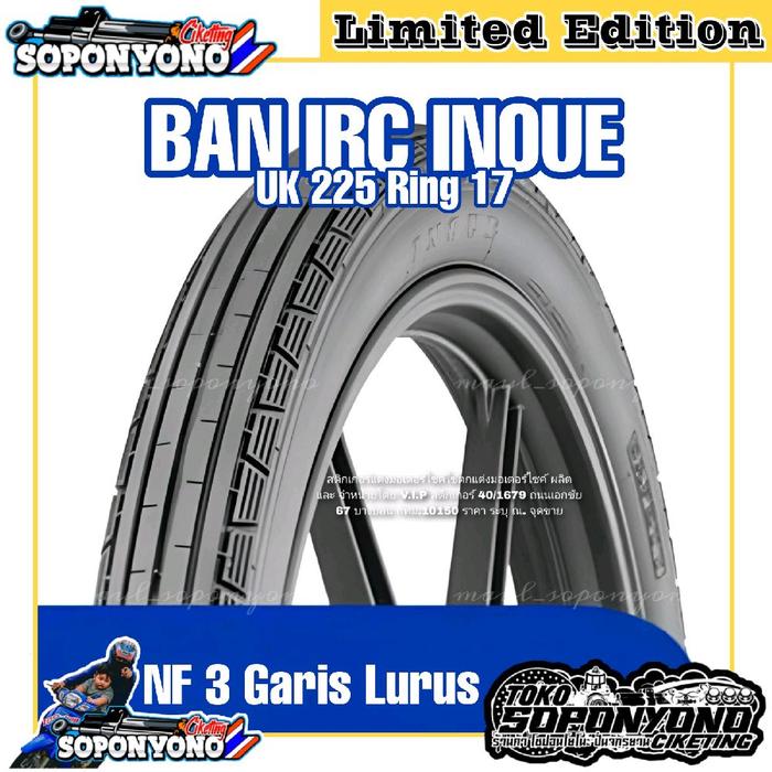 BAN IRC INOUE RING 17 UK2.25 NF3 GARIS LURUS MODEL CLASSIC ORIGINAL FOR WAVE 125 110 100 SUPRA 125 O