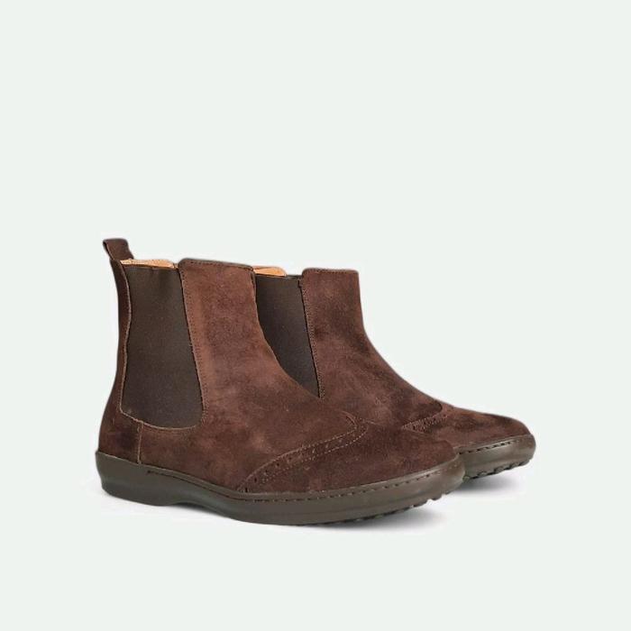 Emporio Armani sepatu bot kulit suede setinggi mata kaki