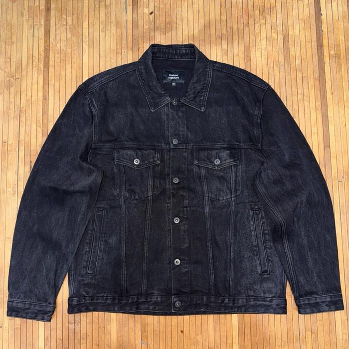 MUSINSA STANDARD CLASSIC TYPE II DARK GREY DENIM JEANS TRUCKER JACKET