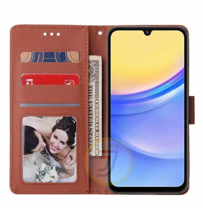 Flip Case Untuk Samsung Galaxy A15 4G | A15 5G Flip Case Kulit - Casing Dompet Case Wallet Leather F