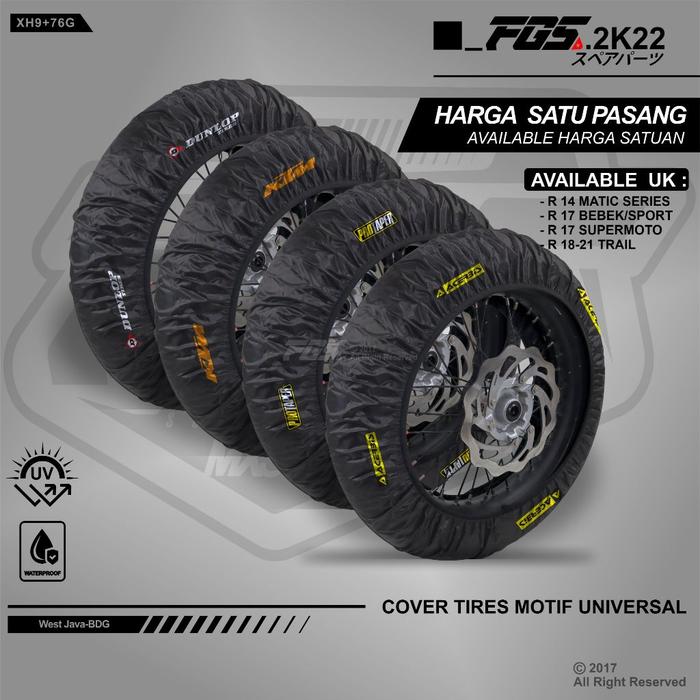 COVER BAN SUPERMOTO TRAIL UK 17 17 18 21 SARUNG BAN TRAIL 16 19 SARUNG BAN MATIC UK 14