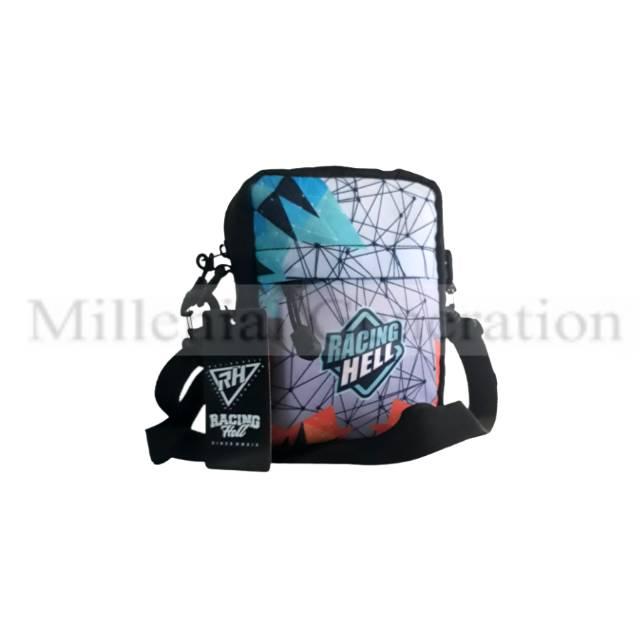 Tas racing hell selempang poch bag tas distro tas selempang distro Sling bag full print