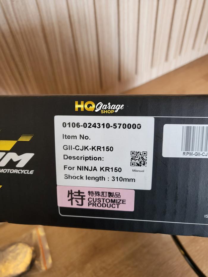 shock rpm kawasaki ninja r/ss
