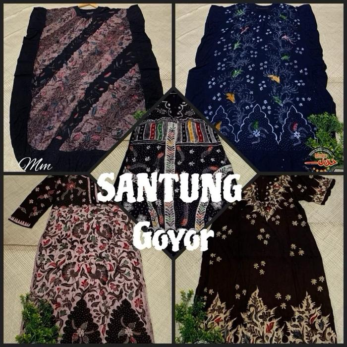 Daster Santung Goyor Koleksi Terbaru Batik Tulis Madura Bangkalan Motif Elegan dan Warna Cerah