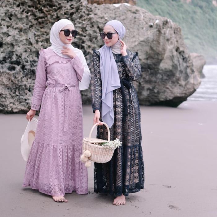 NEW - JUMBO ADA / SALSA DRESS BUSUI RESLETING DEPAN GAMIS SUSUN BRUKAT CORENELLI PREMIUM OOTD PANTAI