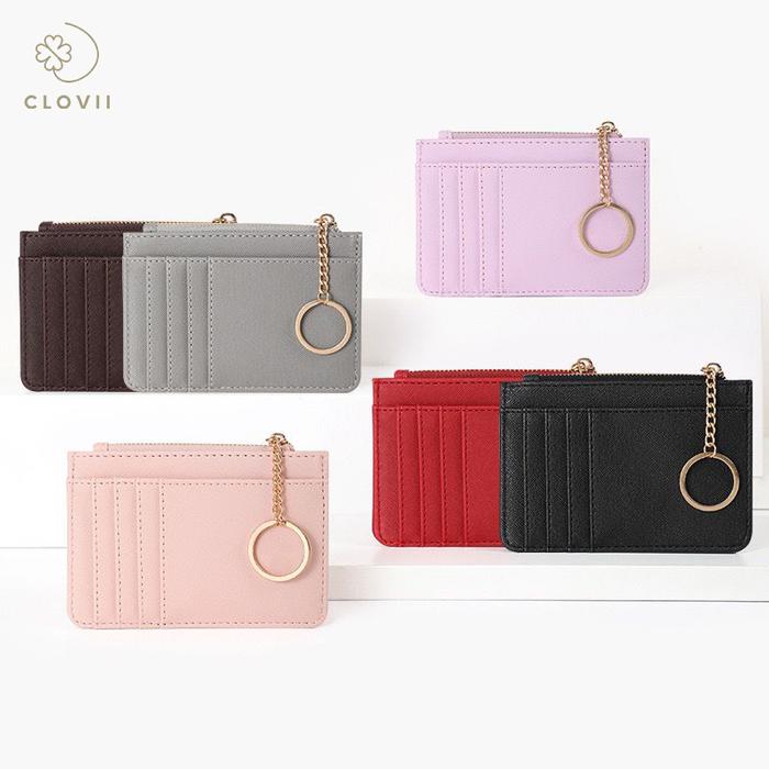 CLOVII Card Holder Dompet Kartu Wanita Kulit PU Leather Premium - EMILIA