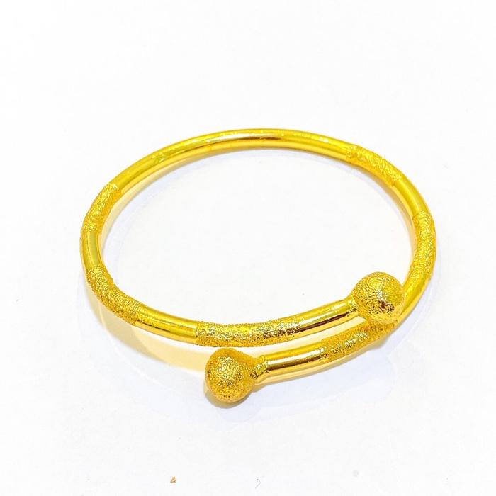 gelang boba lilit viral Lapis Emas 24krt Crum Emas Muda 18gram gelang Cewek Replika Premium Gold