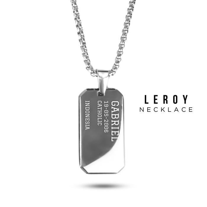 PROJECT NINETYSEVEN - LEROY Necklace - Kalung Bebas Custom Nama Pria, Aksesoris, Jewellery, Annivers