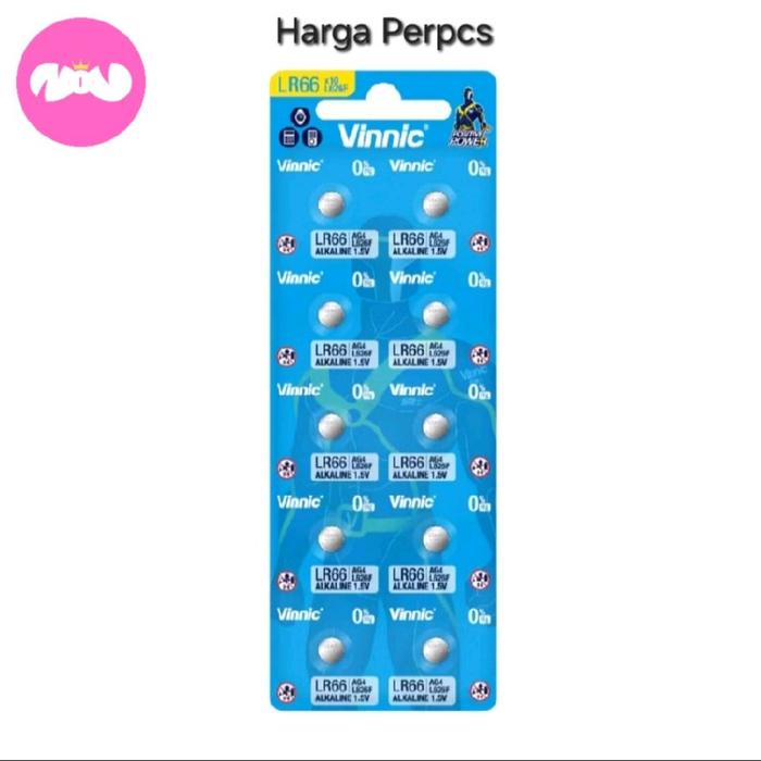 Baterai Jam Tangan Vinnic L626F LR66 AG4 Batre Kancing 