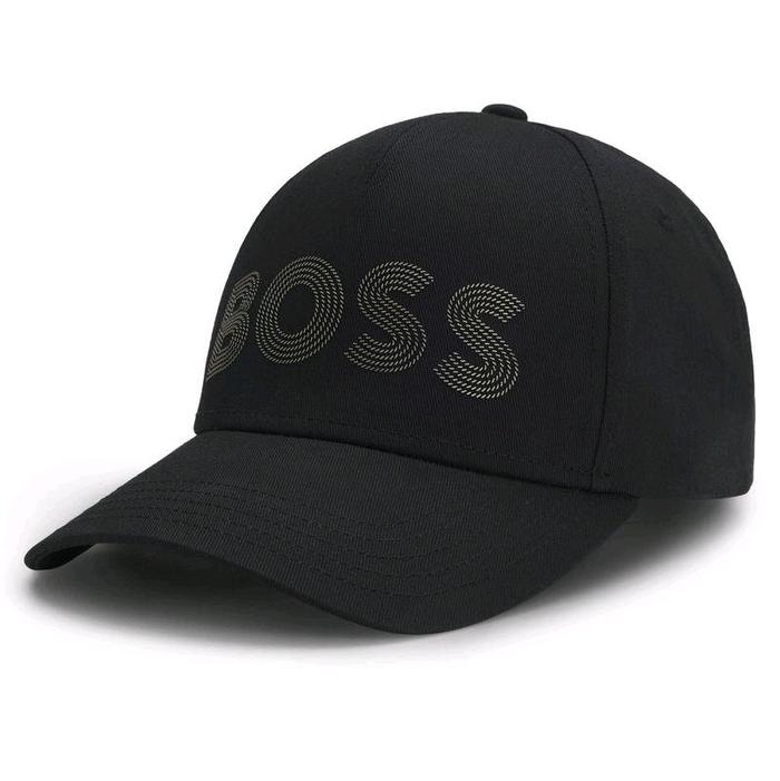 TOPI CAPS '' HUGO BOSS MONOGRAM BLACK ORIGINAL AUTHENTIC