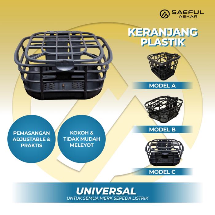 Keranjang Depan Plastik Sepeda Listrik
