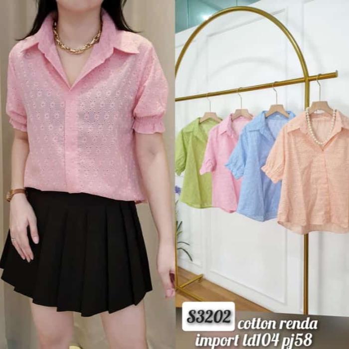 Blouse katun renda Import Katun