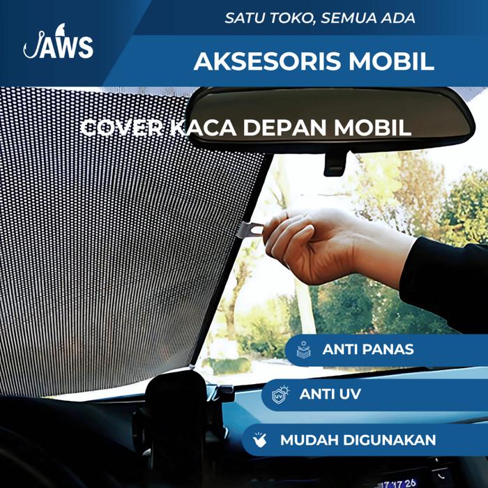 Penutup Jendela Depan Mobil Anti Panas UV Matahari Pelindung Interior Tanpa Lem