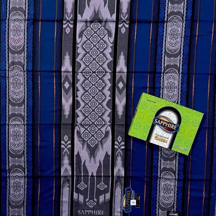 Sapphire Sarung SAPPHIRE Jacquard GREEN & SKD/SDF Motif Terbaru Untuk Tampilan Segar dan Modern Saru