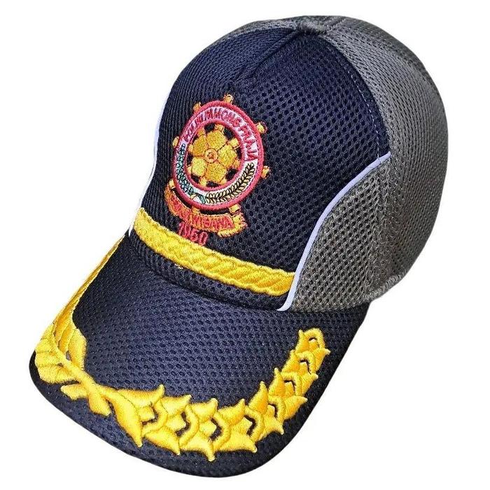 Topi polpp / satpolpp bahan jaring dobelmes tebal topi polpp