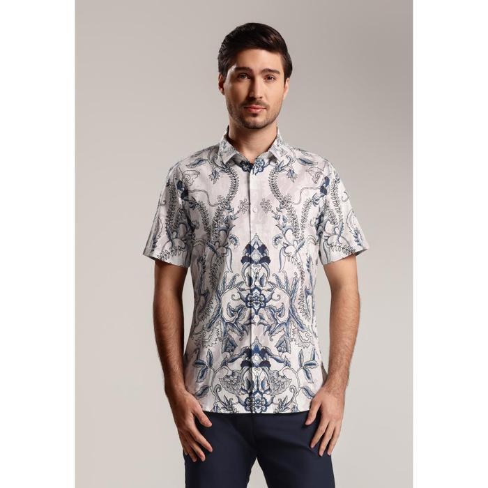 PROMO!! MOC - Kemeja Batik Pria Lengan Pendek Ragbani 3 - Beige STOK TERBATAS!!