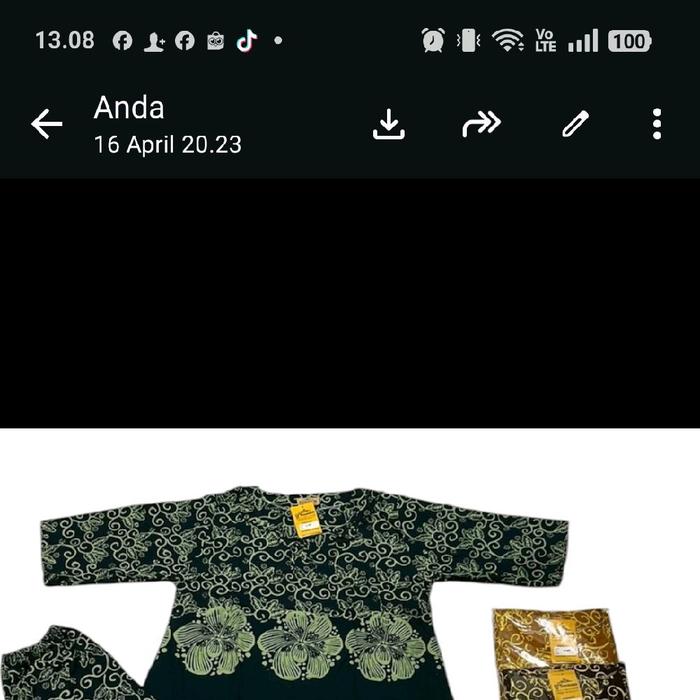setelan celana panjang batik cewek ld 110cm BB 75kg