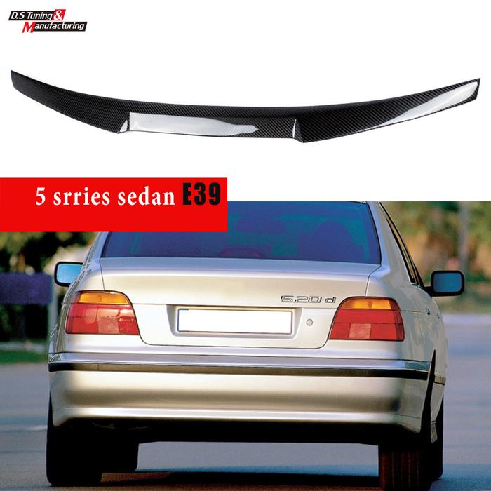 for 1996 - 2003 BMW 5 Series E39 Carbon Fiber Rear Spoiler Deck Wing