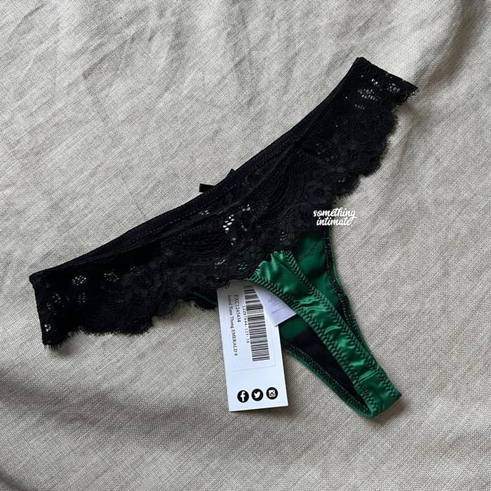 Boohoo Satin Lace Sexy Thong Gstring Celana Dalam Panty Bigsize Jumbo