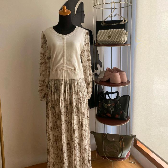 Gallery57 - Gamis Rompi Rajut Wanita Kekinian Terbaru Muslim Dress Remaja Lebaran